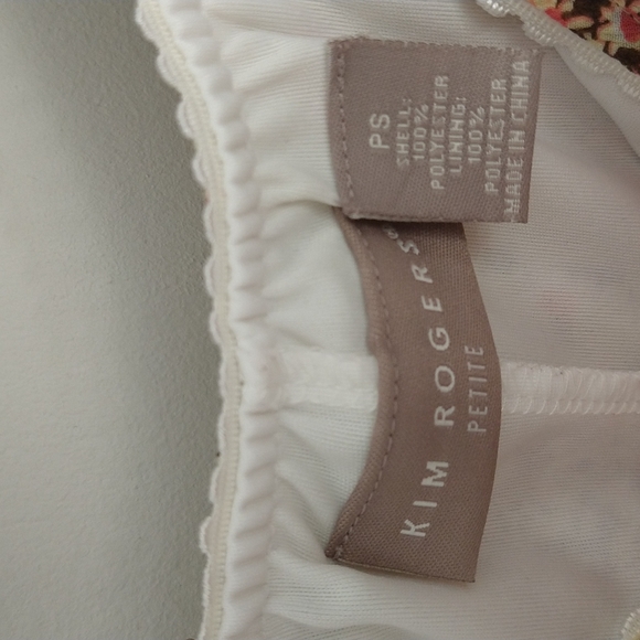 Kim Rogers Petite 90s Y2K Brown, Pale Green, & Pink Ruffle Midi Skirt - Picture 8 of 8